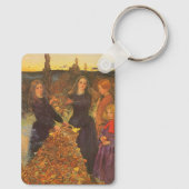 Herfstbladeren door Sir John Everett Millais Sleutelhanger (Achterkant)