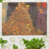 Herfstbladeren door Sir John Everett Millais Theedoek (Gevouwen)