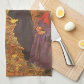Herfstbladeren door Sir John Everett Millais Theedoek (Quarter Fold)