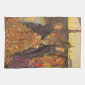 Herfstbladeren door Sir John Everett Millais Theedoek (Horizontaal)