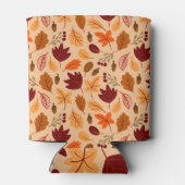 Herfstbladeren, eenvoudig kinderachtig naadloos pa blikjeskoeler (Achterkant)