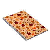 Herfstbladeren, eenvoudig kinderachtig naadloos pa notitieboek (Rechterzijde)