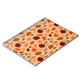 Herfstbladeren, eenvoudig kinderachtig naadloos pa notitieboek (Linkerzijde)