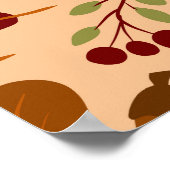 Herfstbladeren, eenvoudig kinderachtig naadloos pa poster (Hoek)