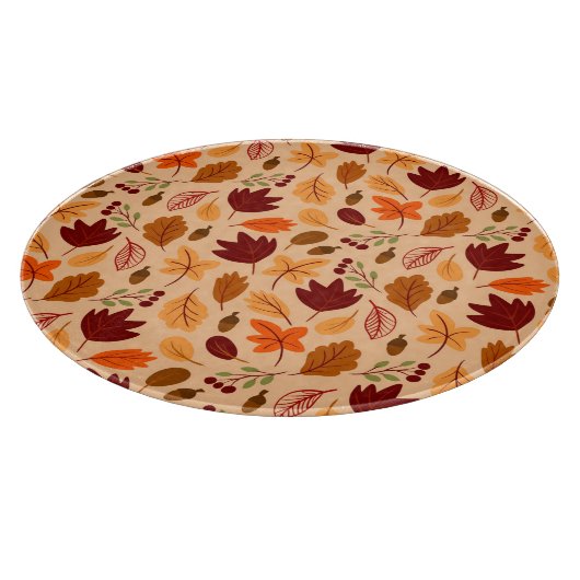 Herfstbladeren, eenvoudig kinderachtig naadloos pa snijplank (Hoek)