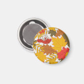 Herfstbladeren, eenvoudig naadloos patroon magneet (Voorkant / Achterkant)