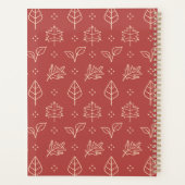 Herfstbladeren Eenvoudige Grafische Print in Rood Planner (Achterkant)