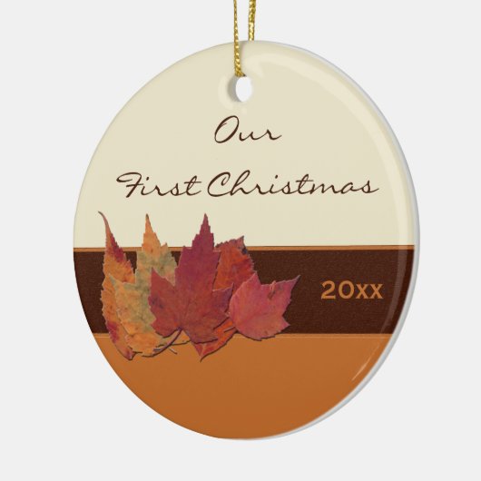 Herfstbladeren Eerste kerst Keepsake Ornament (Links)