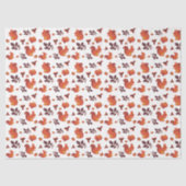 Herfstbladeren, eikels en vierkant patroon tissuepapier (Voorkant)