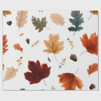 Herfstbladeren & Eikels Inpakpapier