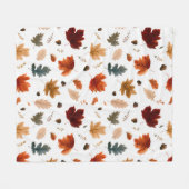 Herfstbladeren & eikenbladeren blad fleece deken (Voorkant (Horizontaal))