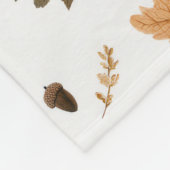 Herfstbladeren & eikenbladeren blad fleece deken (Hoek)