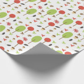 Herfstbladeren Eikenbomen Cadeaupapier (Hoek)