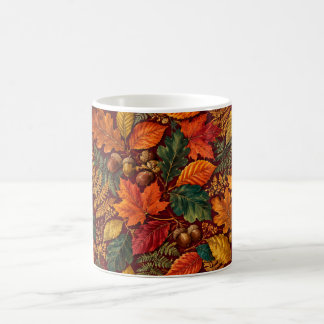 Herfstbladeren Eikenboom Eikel Botanisch Patroon M Koffiemok