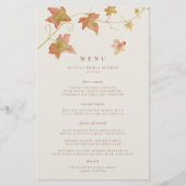 Herfstbladeren Elegant Herfst Evenement Menu (Voorkant)