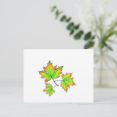Herfstbladeren elegante herfst botanisch briefkaart (Staand voorkant)