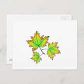 Herfstbladeren elegante herfst botanisch briefkaart (Voorkant / Achterkant)