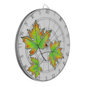 Herfstbladeren elegante herfst botanisch dartbord (Voorkant Links)