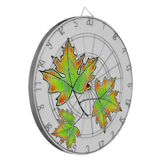 Herfstbladeren elegante herfst botanisch dartbord (Voorkant Links)