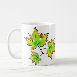 Herfstbladeren elegante herfst botanisch koffiemok
