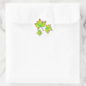 Herfstbladeren elegante herfst botanisch ronde sticker (Tas)