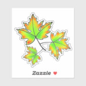 Herfstbladeren elegante herfst botanisch sticker (Vel)