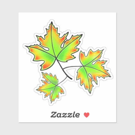 Herfstbladeren elegante herfst botanisch sticker (Vel)