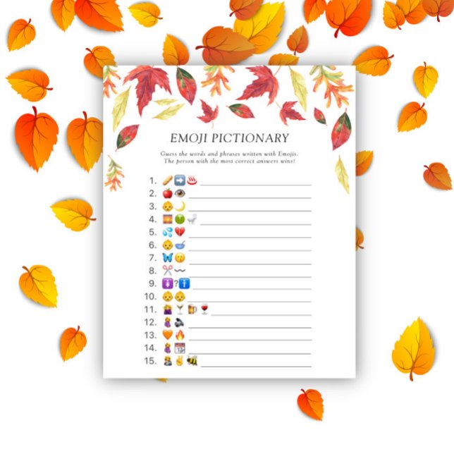 Herfstbladeren \ Emoji pictionary spel (Creator heeft geüpload)