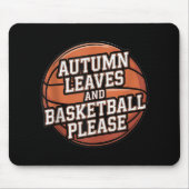 Herfstbladeren en basketbal alsjeblieft Herfst Lov Muismat (Voorkant)