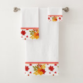 Herfstbladeren en bessen badhanddoekenset bad handdoek (Insitu)