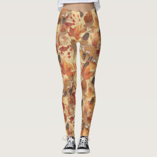 Herfstbladeren en -bessen leggings