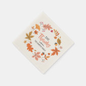 Herfstbladeren en bloei Thanksgiving diner Servet (Hoek)