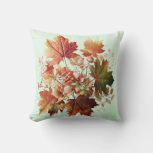 Herfstbladeren en -bloemen in Herfst Boeket Art Kussen