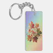 Herfstbladeren en -bloemen in Herfst Boeket Art Sleutelhanger (Voorkant Links)