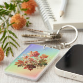 Herfstbladeren en -bloemen in Herfst Boeket Art Sleutelhanger (Voorkant Rechts)