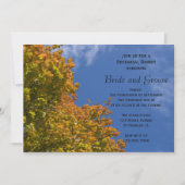 Herfstbladeren en Blue Sky Repetisal Dinner Invite Kaart (Voorkant)