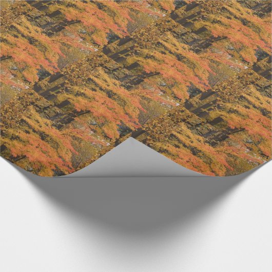 Herfstbladeren en bomen cadeaupapier (Hoek)