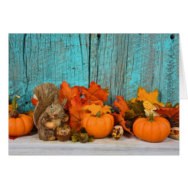 herfstbladeren en eekhoorn (Voorkant Horizontaal)