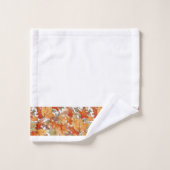 Herfstbladeren en eikelband bad handdoek (Wasdoekje)