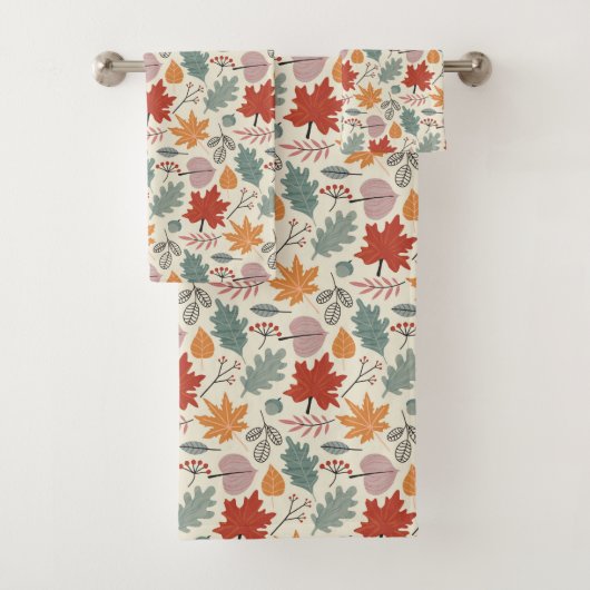 herfstbladeren en eikels bad handdoek (Insitu)