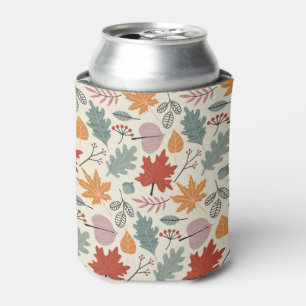 herfstbladeren en eikels blikjeskoeler