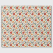 herfstbladeren en eikels cadeaupapier (Vlak)