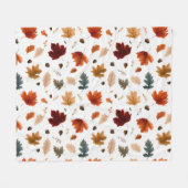 Herfstbladeren en eikels Herfstloof Fleece Deken (Voorkant (Horizontaal))