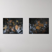 Herfstbladeren en eikels in mysterieuze wateren muurkunst sets (Voorkant)