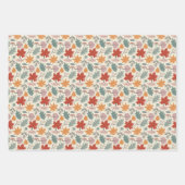 herfstbladeren en eikels inpakpapier vel (Voorkant 3)