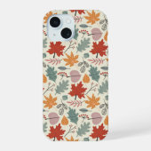  herfstbladeren en eikels iPhone 15 case (Achterkant)