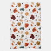 Herfstbladeren en eikels Keukenhanddoek (Verticaal)