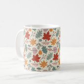 herfstbladeren en eikels koffiemok (Voorkant links)