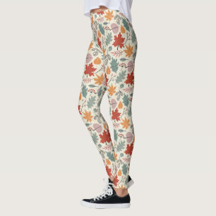  herfstbladeren en eikels leggings