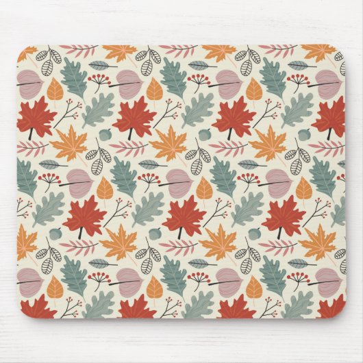  herfstbladeren en eikels muismat (Voorkant)